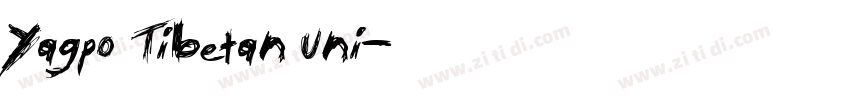 Yagpo Tibetan Uni字体转换